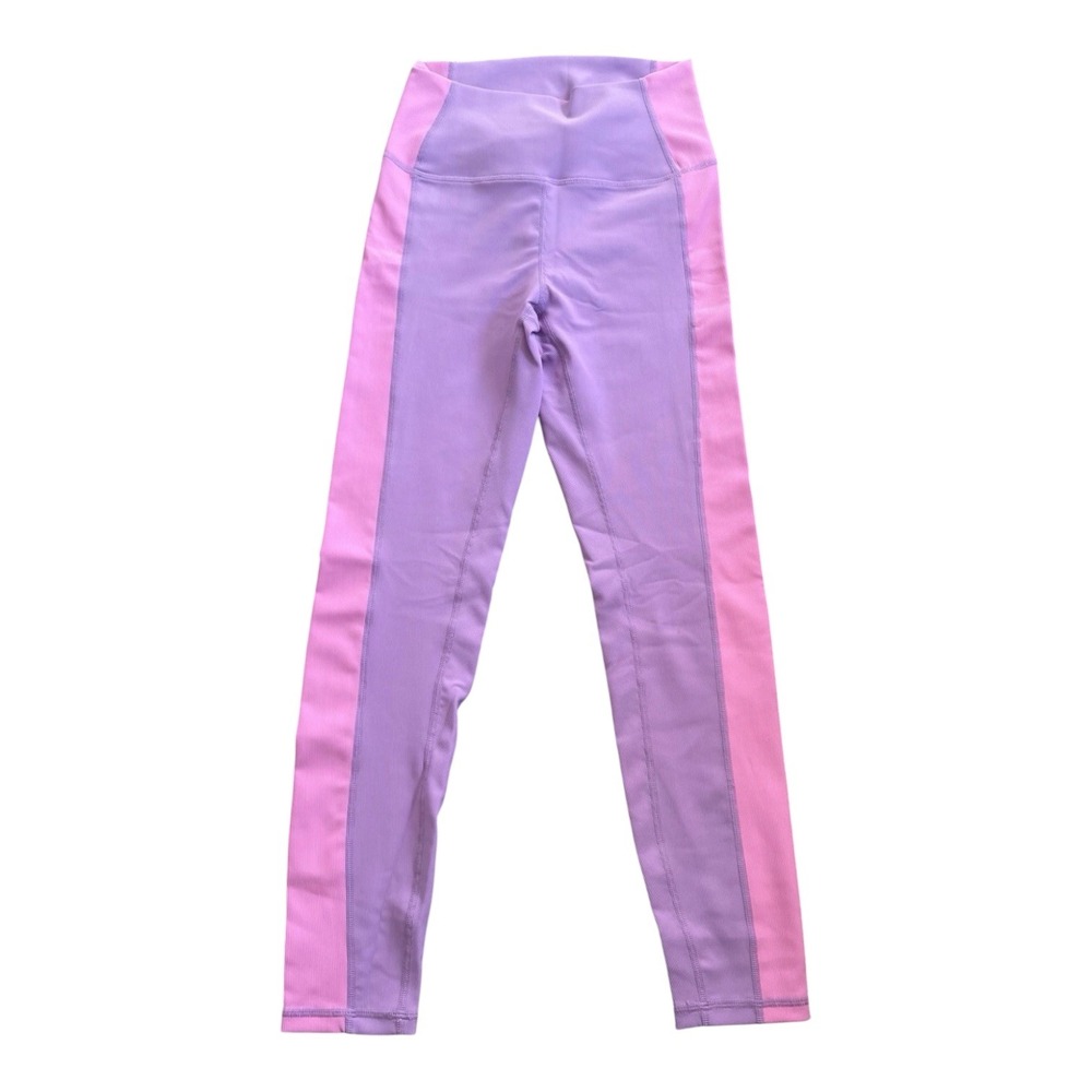 Wilo The Label Womens XS Purple Pink Colorblock High Waisted Active Leggings